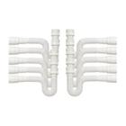 Kit 10 Pcs Sifão Flexível Multiuso Pvc Universal