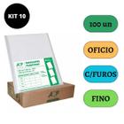 Kit 10 Pct Com 100 Envelopes Plásticos Ofício 4 Furos 012mm Acp