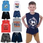 Kit 10 Peças de Menino Infantil de Crianças de Verão 5 Conjuntos Masculino