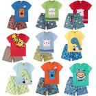 Kit 10 Peças Sortidas de Pijama verão Infantil Menino - 5 Camisetas + 5 Bermudas - Kit 5 Conjuntos