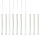 Kit 10 Pendente Luminária Tubo Branco 40 Cm - AZ Casa Decor