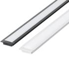 Kit 10 Perfil de Led Reforçado Embutir 24x7mm Barra 2m para Fita de Led Pasilux