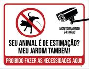 Kit 10 Placa Animal Estimação Jardim Fer Coco 36X46