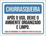 Kit 10 Placa Churrasqueira Deixe Ambiente Organizado36X46