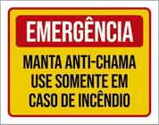 Kit 10 Placa Emergência Manta Anti-Chama Caso Incêndio 36X46