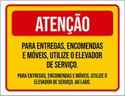 Kit 10 Placa Entregencomendmóveis Elevador Serviço36X46