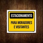 Kit 10 Placa Estacionamento Moradores Visitantes