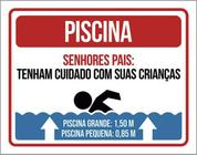 Kit 10 Placa Piscina Senhores Pais Com Crianças 36X46