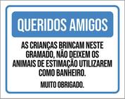 Kit 10 Placa Queridos Amigos Criançbrincam Gramado36X46