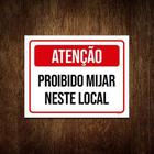 Kit 10 Placa Sinalização Atenção Proibido Mijar Neste Local