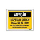 Kit 10 Placa Sinalização Atenção Respeitar Silêncio Incomode