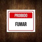 Kit 10 Placa Sinalização - Proibido Fumar Vermelho