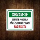 Kit 10 Placa Sirvam-Se Sorvete Por Quilo Proibido Provar