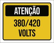 Kit 10 Placas Atenção 380 420 Volts 36X46