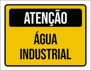 Kit 10 Placas Atenção Água Industrial 36X46