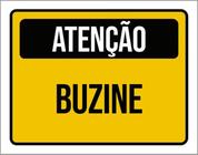 Kit 10 Placas Atenção Amarela Buzine