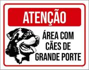 Kit 10 Placas Atenção Área Com Cães Grande Porte 36X46