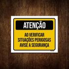 Kit 10 Placas Atenção Situações Perigosas Avise Segurança