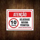 Kit 10 Placas - Atenção Velocidade Máxima Idosos