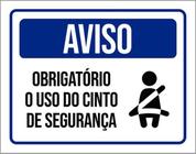 Kit 10 Placas Aviso Obrigatório Cinto De Segurança 36X46