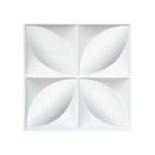 Kit 10 Placas Branco PVC 3D Revestimento Parede 25cm