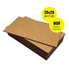 Kit 10 Placas Chapa de MDF 3mm Cru 20x28 A4 Para Quadro Artesanato Madeira Atacado Folha Retangular Corte Preciso Parede