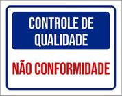 Kit 10 Placas Controle Qualidade Não Conformidade 36X46