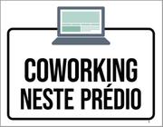 Kit 10 Placas Coworking Neste Prédio Desenho