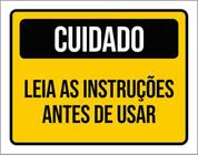 Kit 10 Placas Cuidado Leia Instruções Antes Usar 36X46