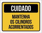 Kit 10 Placas Cuidado Mantenha Cilindros Acorrentados 36X46