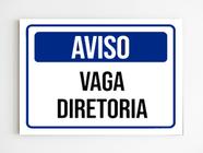 kit 10 Placas de aviso vaga da diretoria sinalização A4 mdf