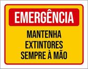 Kit 10 Placas De Emergência Mantenha Extintores 36X46