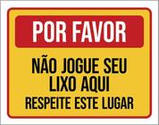 Kit 10 Placas De Por Favor Não Jogue Lixo 36X46