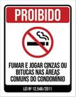 Kit 10 Placas De Proibido Fumar No Condomínio 36X46