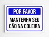 kit 10 placas de sinalização favor manter seu cão na coleira - genérico