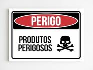 Kit 10 Placas de sinalização perigo produtos perigosos mdf - Mago das Camisas