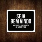 Kit 10 Placas Decorativa Bem Vindo Preconceito Lado Fora