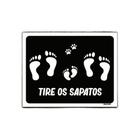 Kit 10 Placas Decorativa - Tire Os Sapatos Pegadas