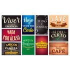 Kit 10 Placas Decorativas Frases Motivacionais Mdf 20x13 cm