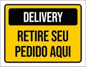 Kit 10 Placas Delivery Retire Seu Pedido Aqui