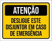 Kit 10 Placas Desligue Disjuntor Caso Emergência 36X46