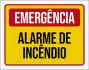 Kit 10 Placas Emergência Alarme De Incêndio 36X46