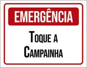 Kit 10 Placas Emergência Toque Campainha 36X46