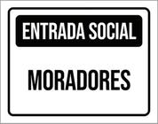 Kit 10 Placas Entrada Social Moradores 36X46