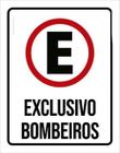 Kit 10 Placas Estacionamento Exclusivo Bombeiros 36X46