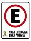 Kit 10 Placas Estacionar Vaga Exclusiva Para Autista