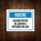 Kit 10 Placas Higiene Coloque Resto Lanches Lixo