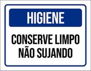 Kit 10 Placas Higiene Conserve Limpo Não Sujando ul 36X46