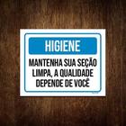 Kit 10 Placas Higiene Mantenha Sua Seção Limpa Qualidade