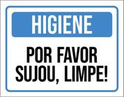 Kit 10 Placas Higiene Por Favor Sujou Limpe ul 36X46